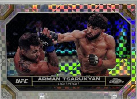 Arman Tsarukyan 2024 Topps Chrome UFC Base #20 X-Fractor