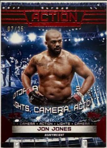 Jon Jones 2024 Topps Knockout UFC Action (Lights, Camera, Action) #ACT-20 Red