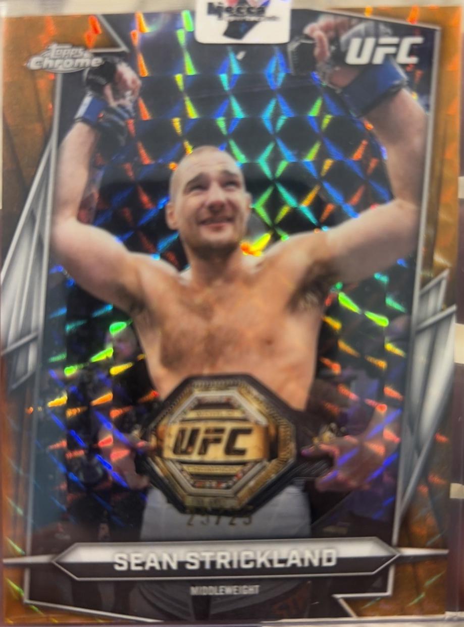 Sean Strickland 2026 Topps Chrome UFC Base #2 Orange Refractor