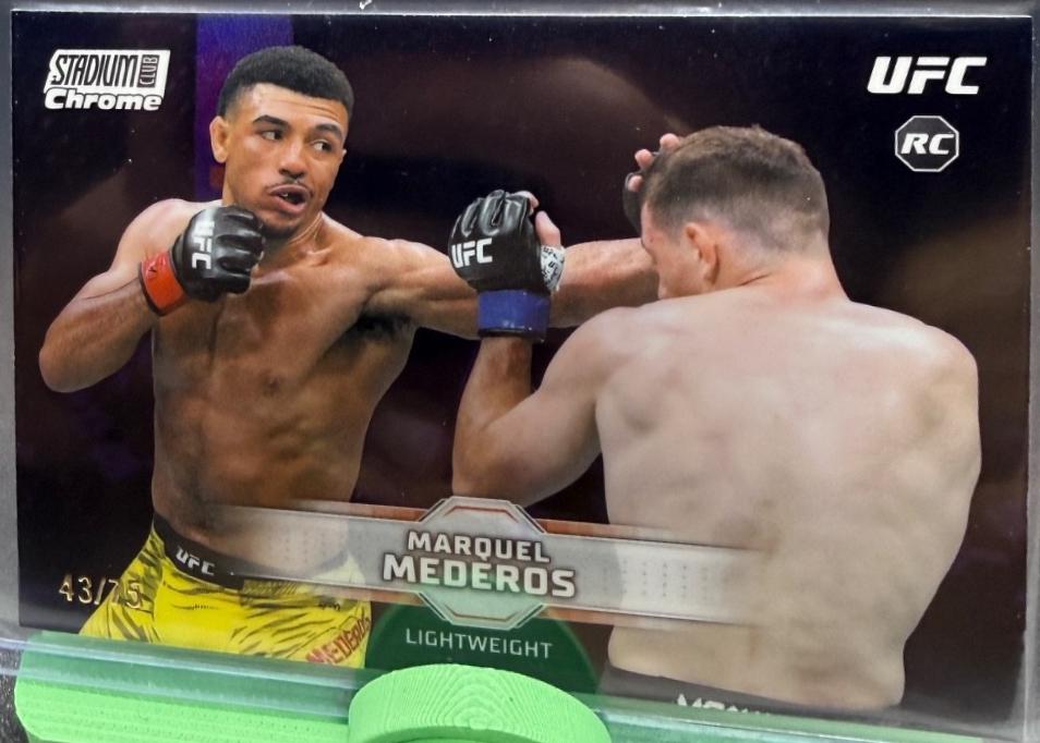 Marquel Mederos 2026 Topps Stadium Club UFC Chrome Base #CB-181 Purple Refractor