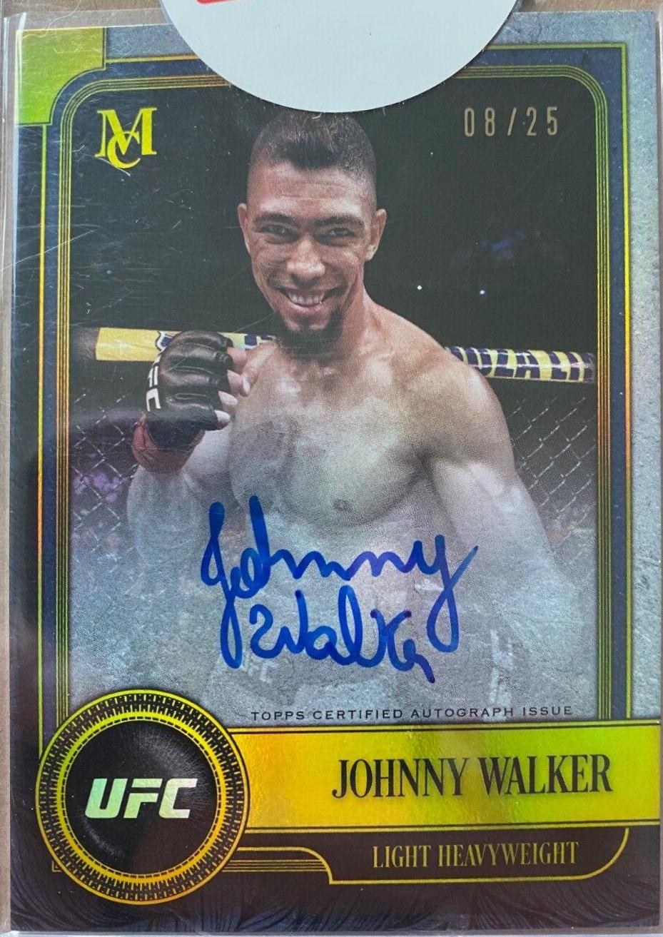 Johnny Walker 2019 Topps UFC Museum Collection Museum Autographs #MA-JW Gold