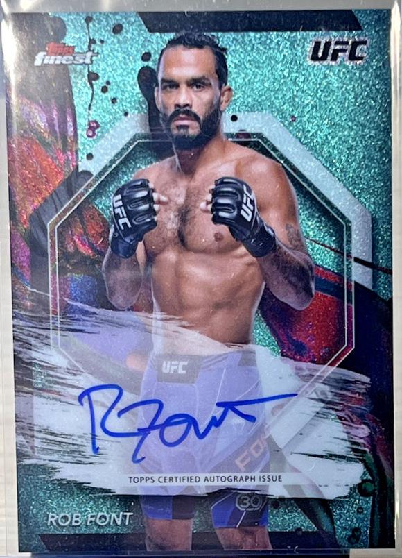 Rob Font 2024 Topps Finest UFC Finest Autographs #FA-RFT Aqua Glitter Refractor