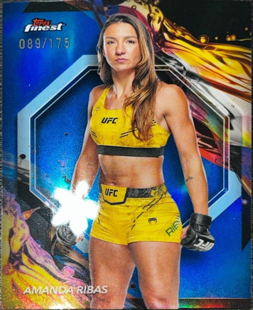 Diego Lopes 2024 Topps Finest UFC Base Uncommon #142 Blue Refractor