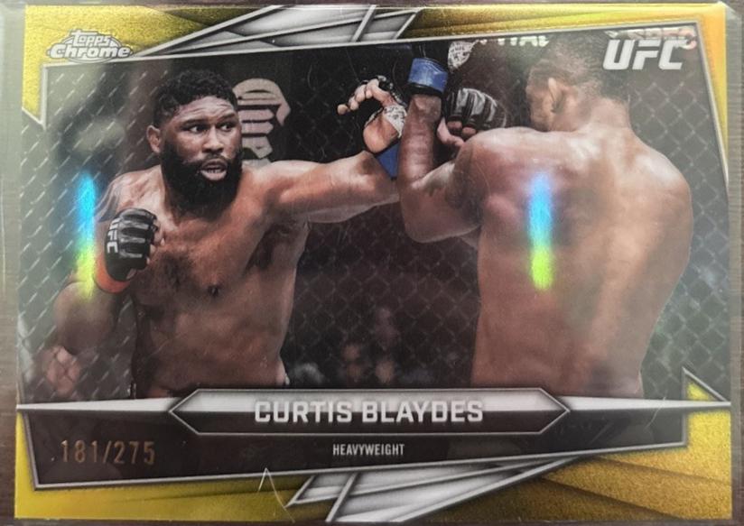 Curtis Blaydes 2026 Topps Chrome UFC Base #96 Yellow Refractor