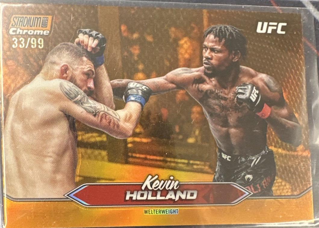 Kevin Holland 2025 Topps Stadium Club UFC Base Chrome #C-198 Orange Refractor