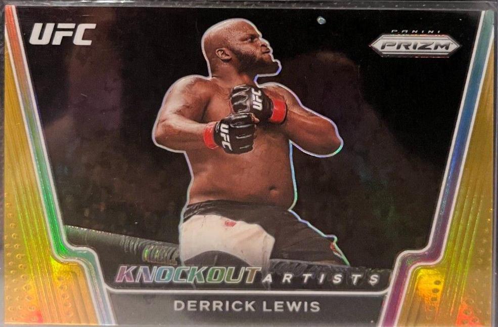 Derrick Lewis 2021 Panini Prizm UFC Knockout Artists #3 Gold