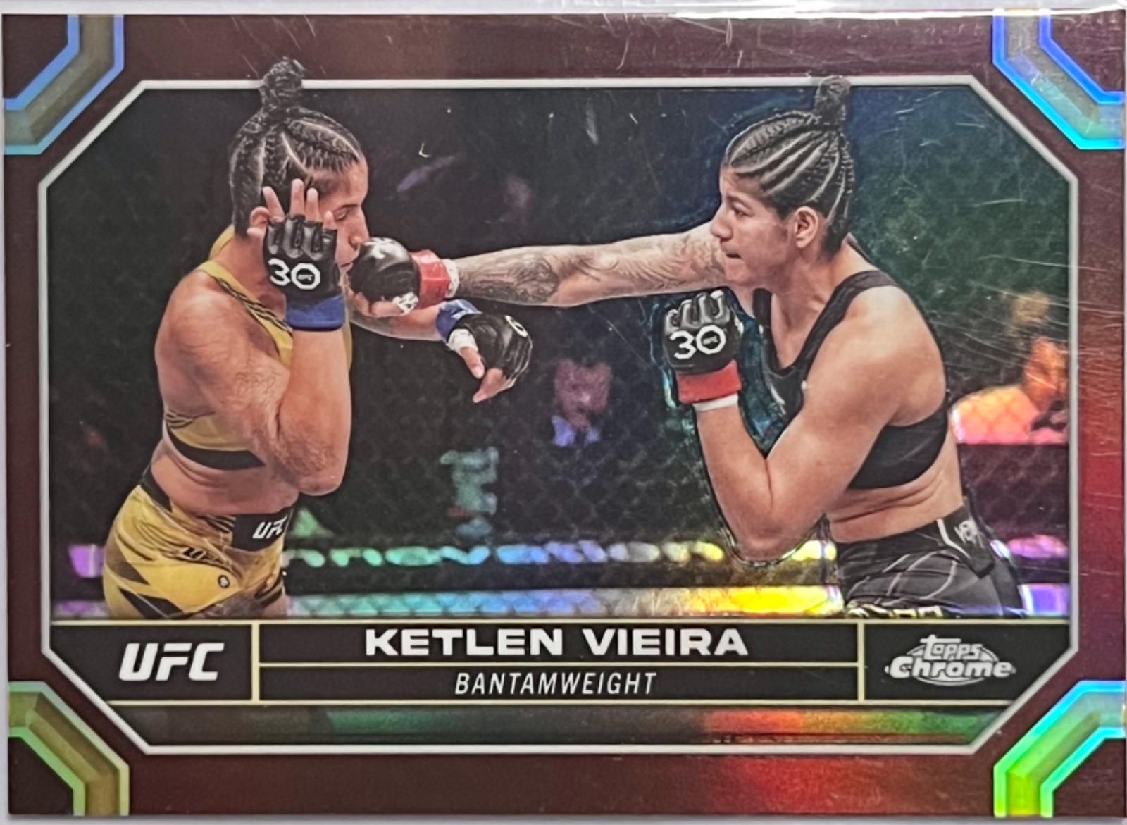 Ketlen Vieira 2024 Topps Chrome UFC Base #111 Magenta Refractor