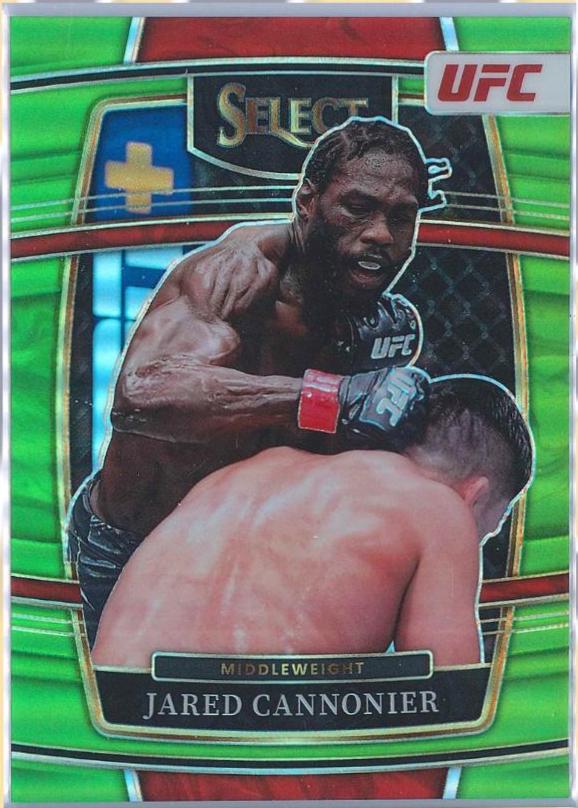 Jared Cannonier 2022 Panini Select UFC Concourse #8 Neon Green