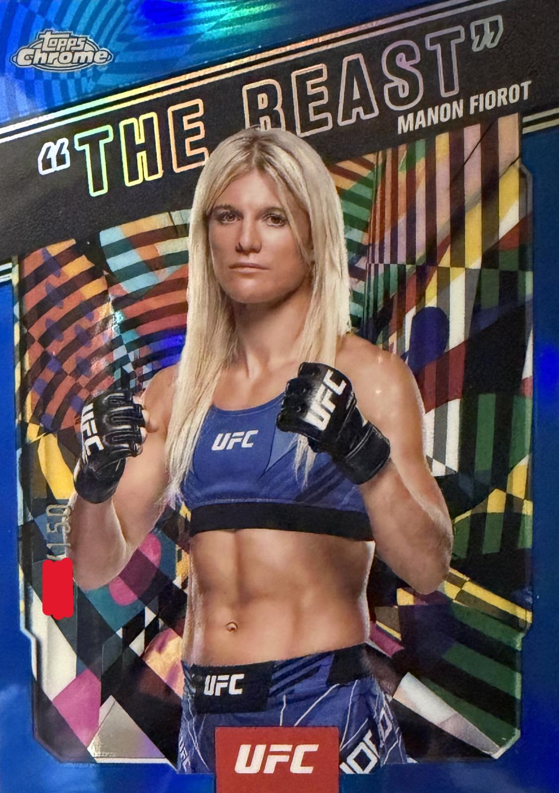 Manon Fiorot 2025 Topps Chrome UFC AKA #AKA-10 Blue Refractor