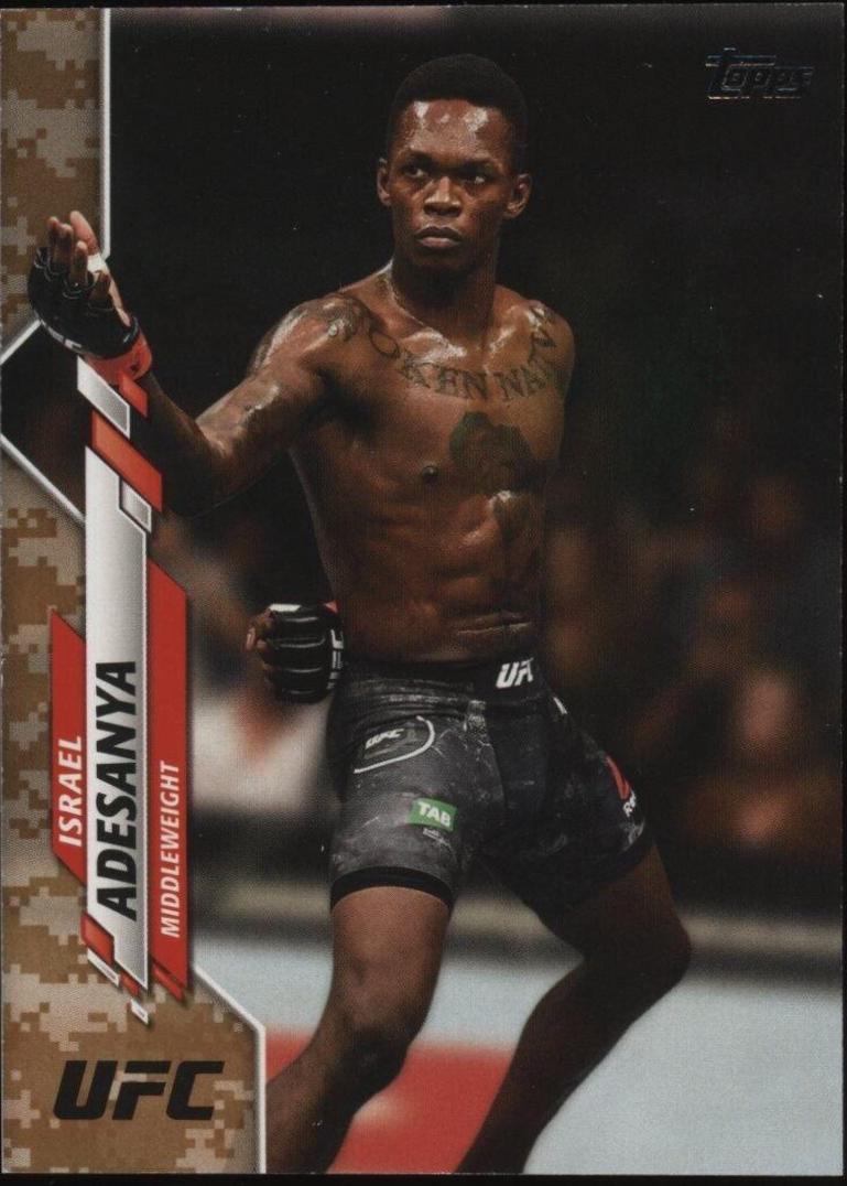 Israel Adesanya 2020 Topps UFC Base #75 Camo