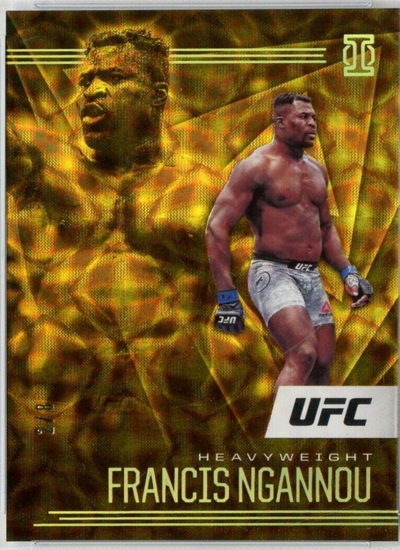 Francis Ngannou 2021 Panini Chronicles UFC Base Illusions #167 Asia Gold