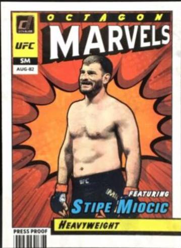 Stipe Miocic 2022 Panini Donruss UFC Octagon Marvels #10 Press Proof