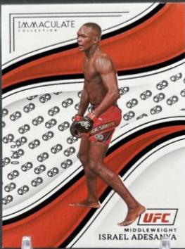 Israel Adesanya 2023 Panini Immaculate Collection UFC Base #89 30th Anniversary