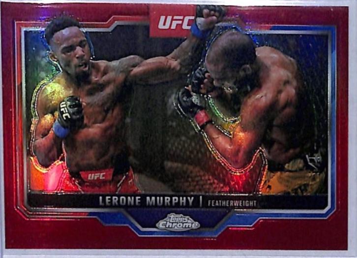 Lerone Murphy 2025 Topps Chrome UFC Base #15 Red Refractor