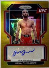 Giga Chikadze 2022 Panini Prizm UFC Signatures #SG-GCH Gold