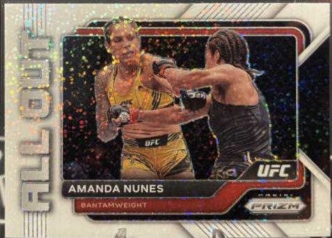 Amanda Nunes 2023 Panini Prizm UFC All Out #21 White Sparkle