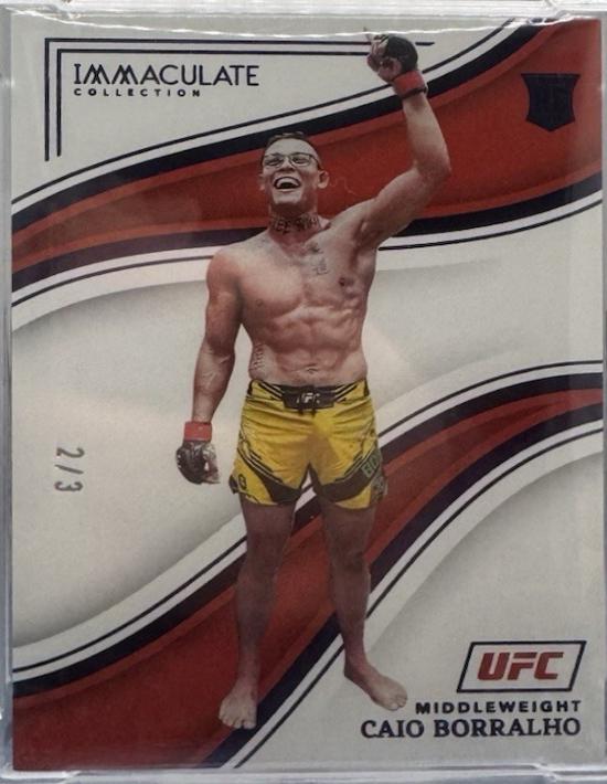 Caio Borralho 2023 Panini Immaculate Collection UFC Base #62 Purple