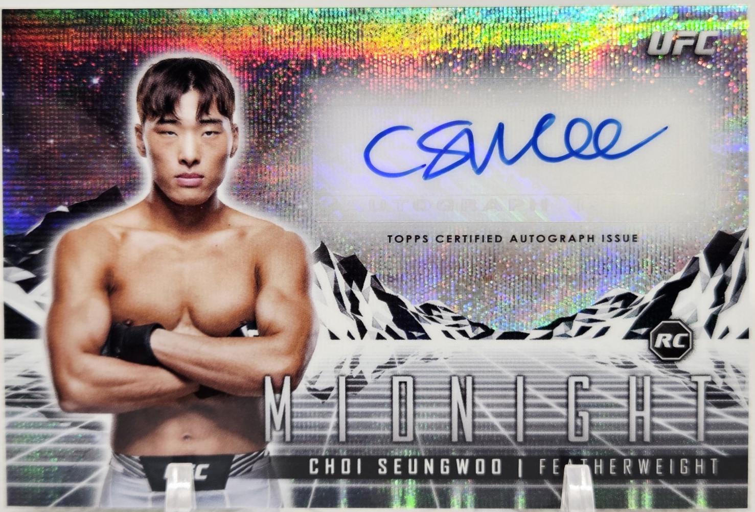 SeungWoo Choi 2024 Topps Midnight UFC Horizon Signatures #HS-SWC Moon Beam