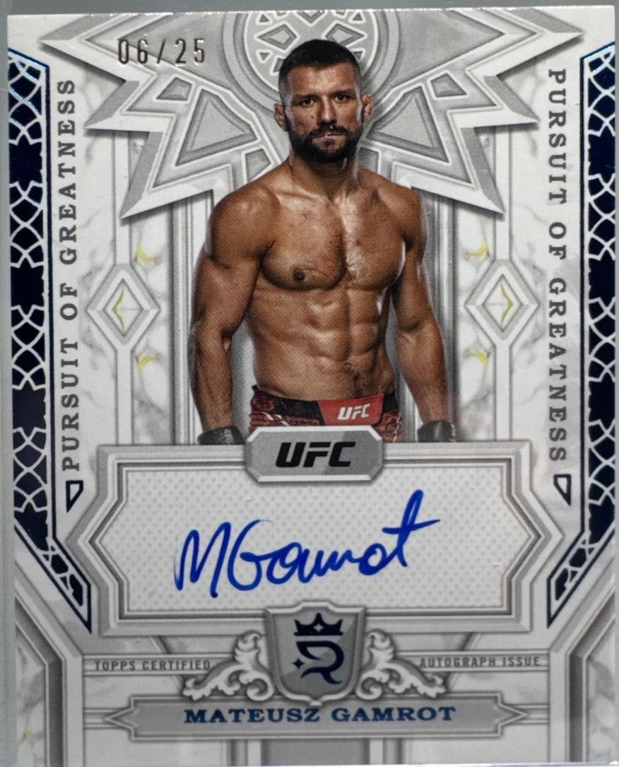 Mateusz Gamrot 2024 Topps Royalty UFC Pursuit of Greatness Autographs #PGS-MGT Blue