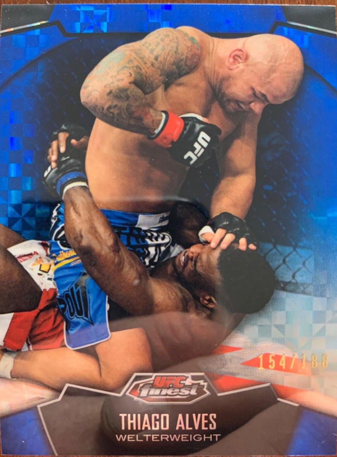 Thiago Alves 2012 Topps Finest UFC Base #9 Xfractor