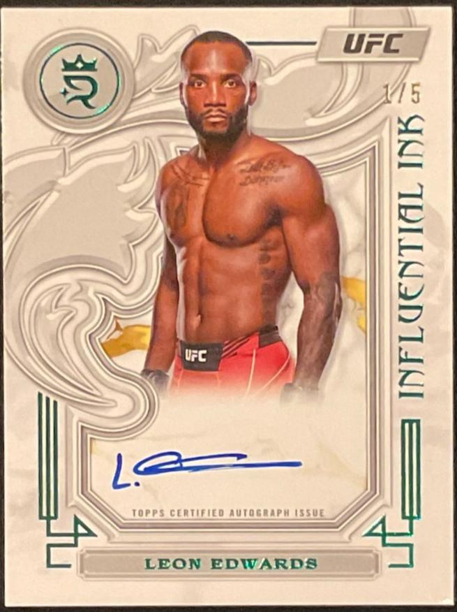 Leon Edwards 2024 Topps Royalty UFC Influential Ink #IIA-LES Green