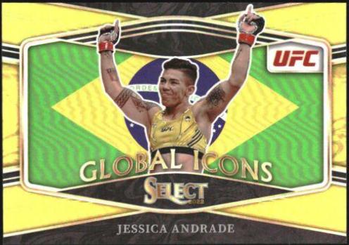 Jessica Andrade 2022 Panini Select UFC Global Icons #22 Gold