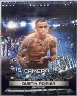 Dustin Poirier 2024 Topps Knockout UFC Action (Lights, Camera, Action) #ACT-16 Blue