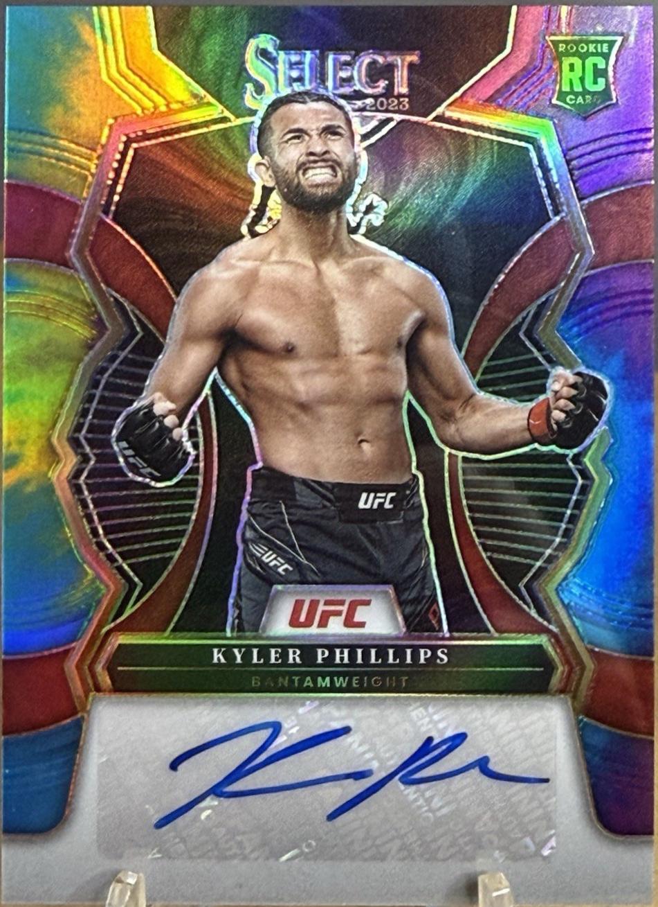 Kyler Phillips 2023 Panini Select UFC Rookie Signatures #14 Tie-Dye