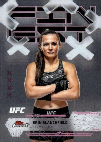 Erin Blanchfield 2025 Topps Finest UFC Base Common #5 Superfractor