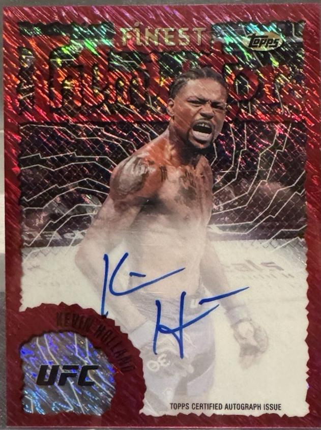 Kevin Holland 2024 Topps Finest UFC Intimidators Autographs #IA-KHD Black Refractor