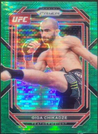 Giga Chikadze 2023 Panini Prizm UFC Base #137 Green Pulsar