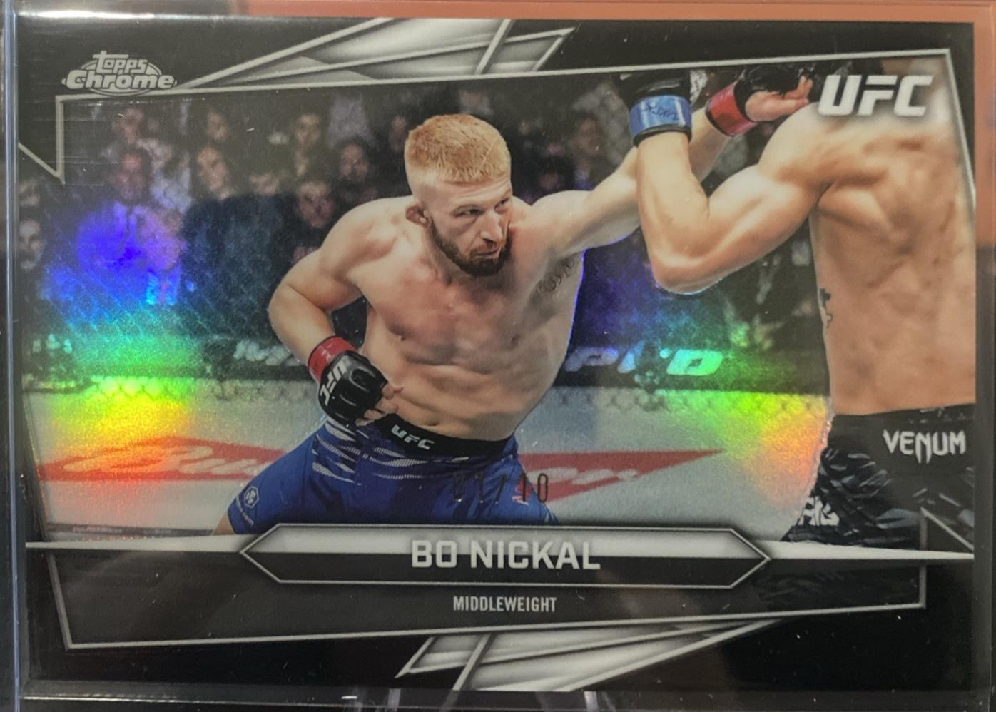 Bo Nickal 2026 Topps Chrome UFC Base #46 Black Refractor