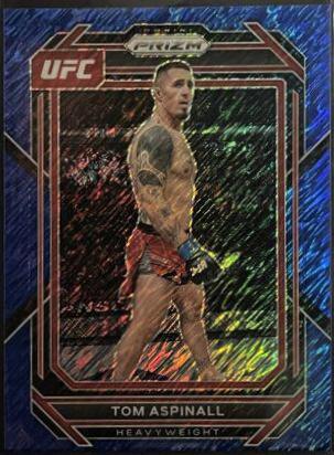 Tom Aspinall 2023 Panini Prizm UFC Base #138 Blue Shimmer