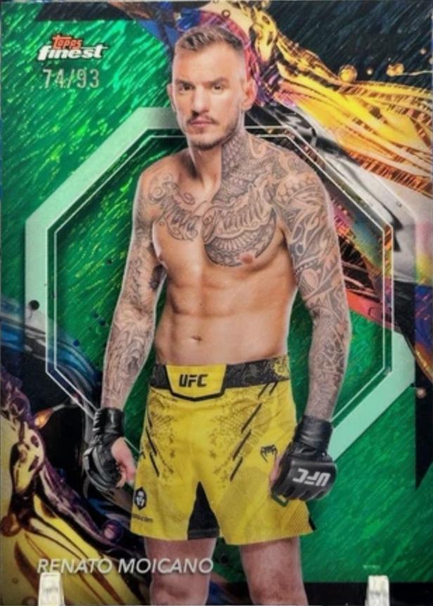 Renato Moicano 2024 Topps Finest UFC Base Uncommon #117 Green Shimmer Refractor