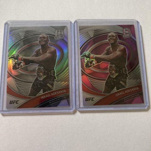 Israel Adesanya 2021 Panini Chronicles UFC Base Spectra #299 Silver