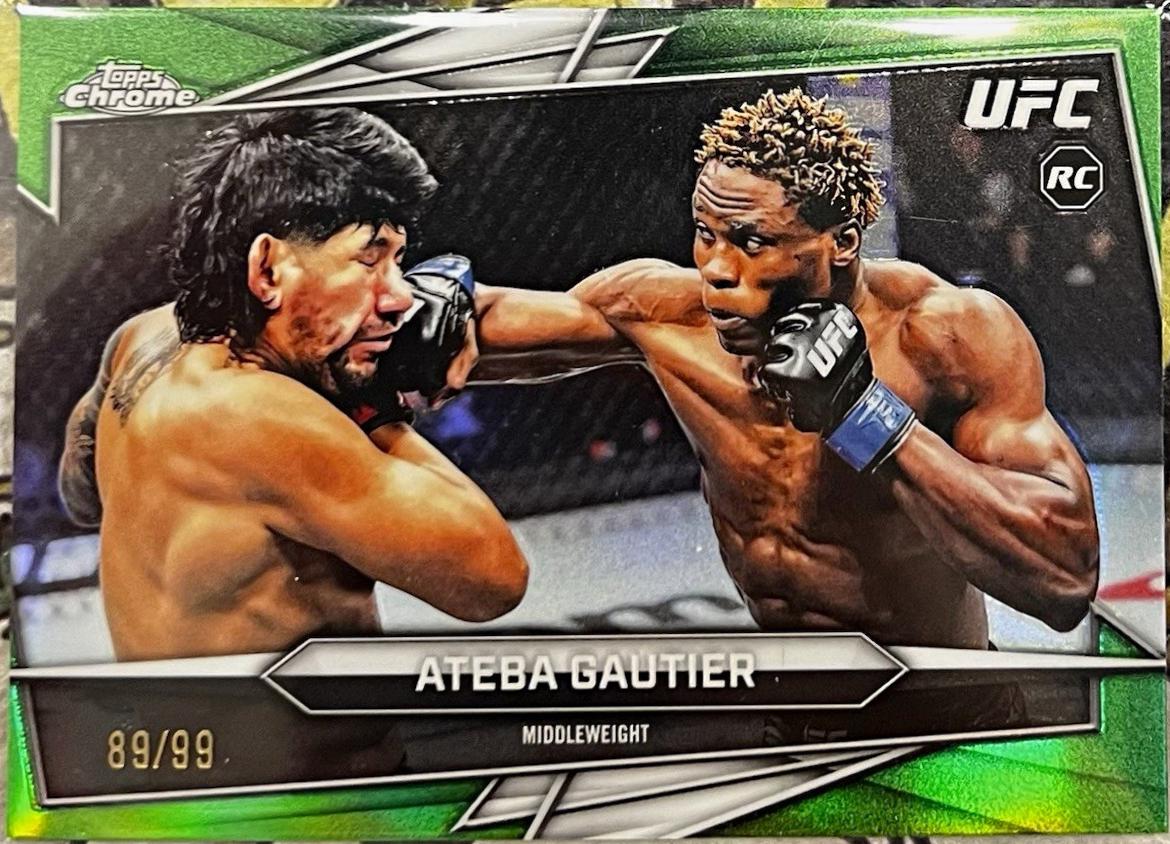 Ateba Gautier 2026 Topps Chrome UFC Base #7 Green Refractor
