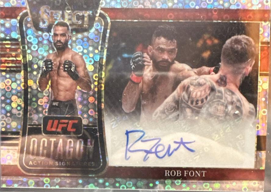 Rob Font 2022 Panini Select UFC Octagon Action Signatures #29 Disco