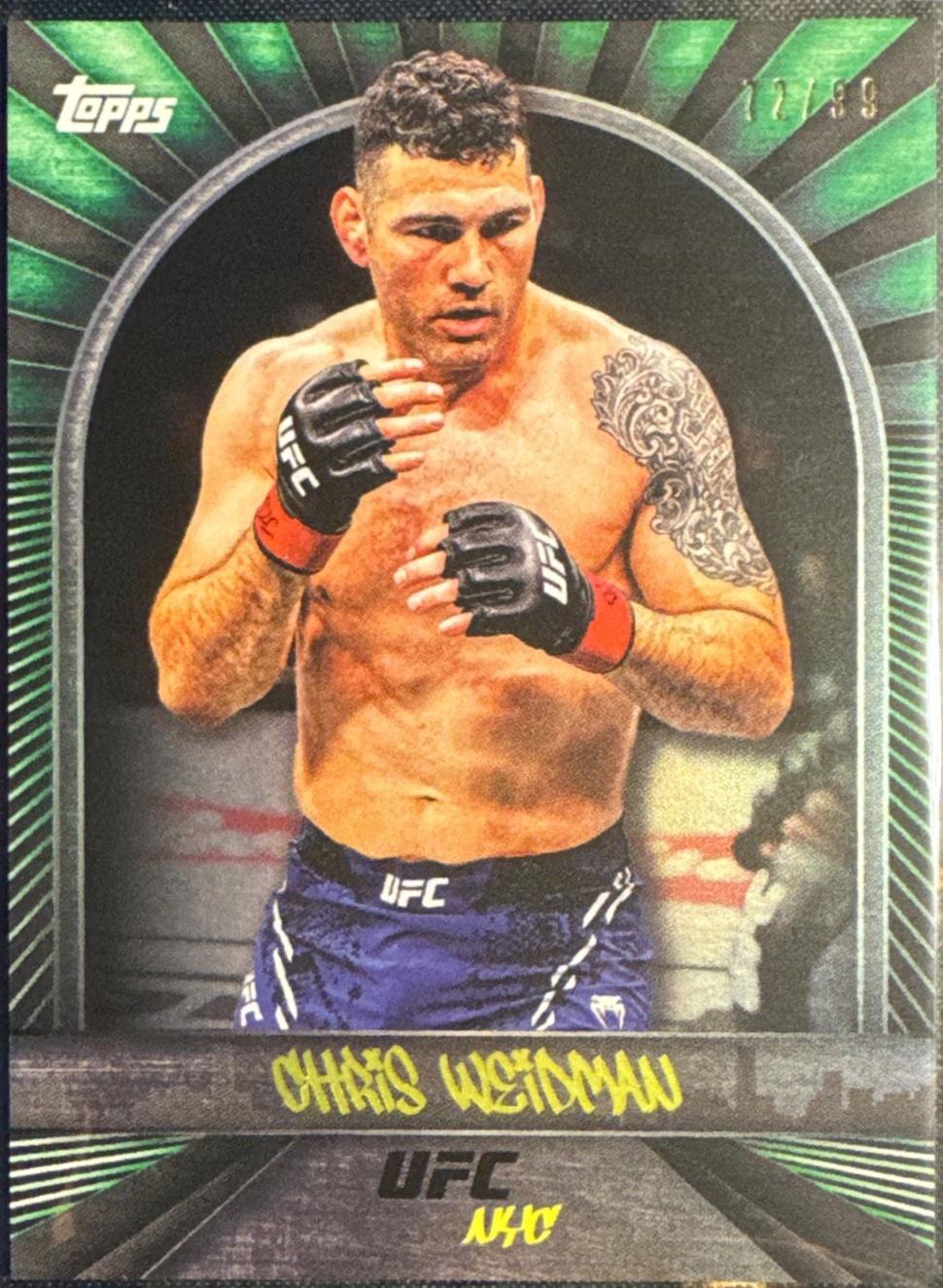 Chris Weidman 2024 Topps UFC NYC Base #11 Green