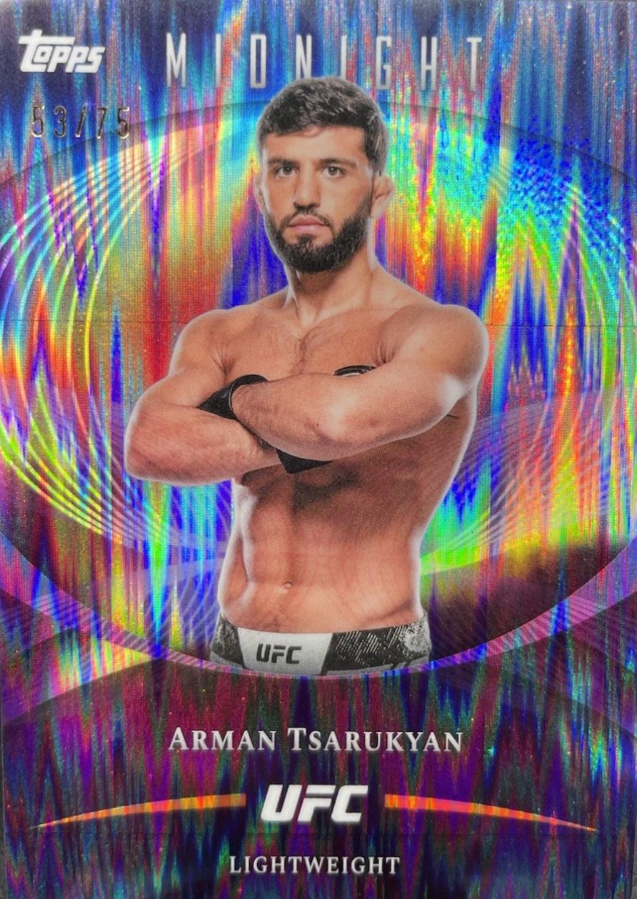 Arman Tsarukyan 2026 Topps Midnight UFC Base #13 Dusk