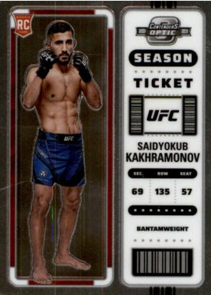Saidyokub Kakhramonov 2023 Panini Chronicles UFC Base Contenders Optic Season Ticket #371 Purple