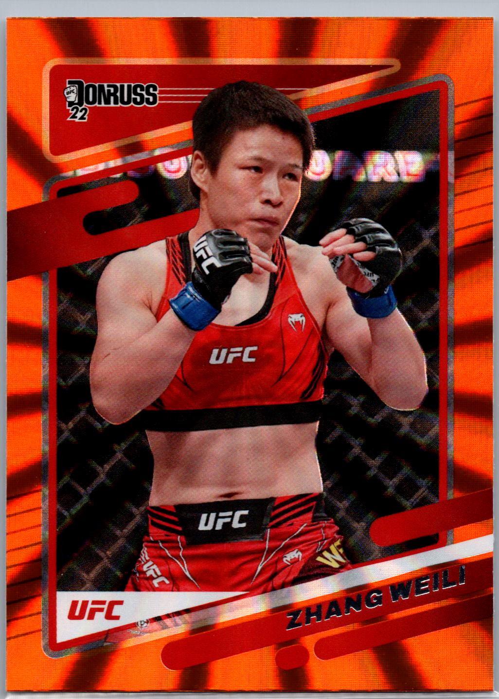 Zhang Weili 2022 Panini Donruss UFC Base #100 Orange