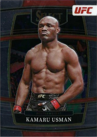 Kamaru Usman 2022 Panini Select UFC Concourse #5 Black and Gold