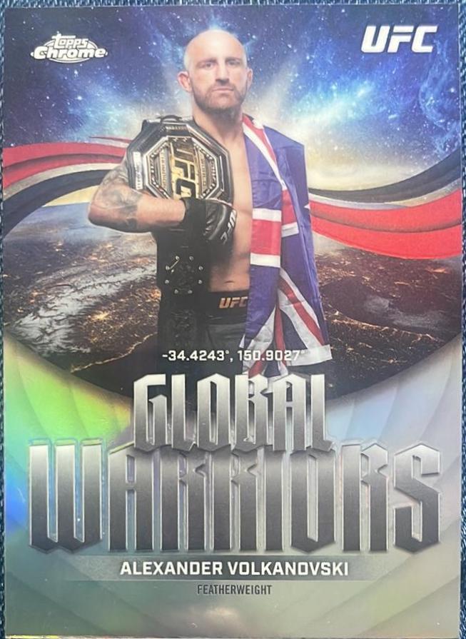 Alexander Volkanovski 2026 Topps Chrome UFC Global Warriors #GW-2 Refractor