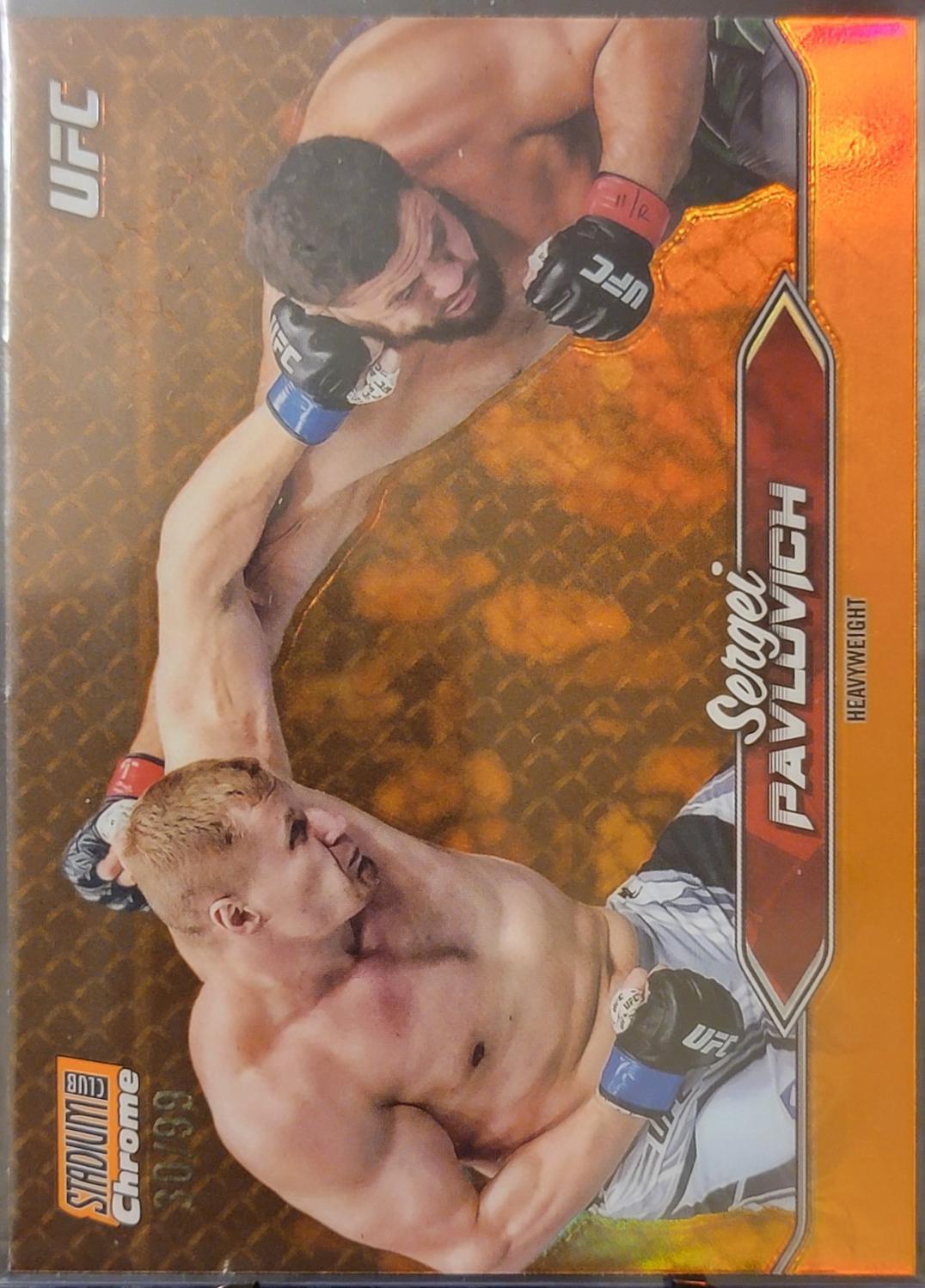Sergei Pavlovich 2025 Topps Stadium Club UFC Base Chrome #C-143 Orange Refractor