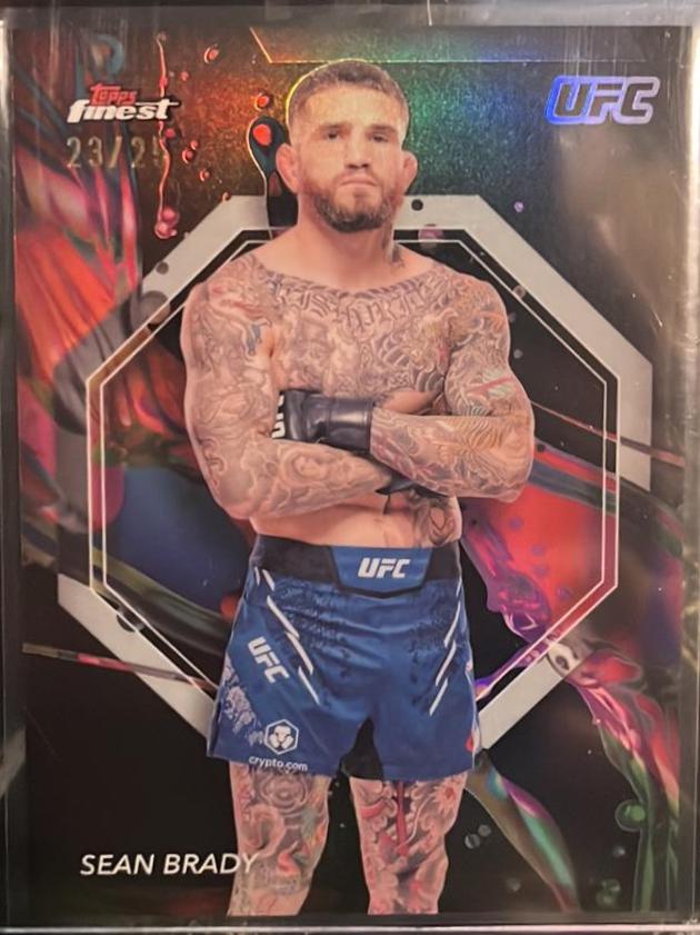 Sean Brady 2024 Topps Finest UFC Base Common #43 Black Refractor