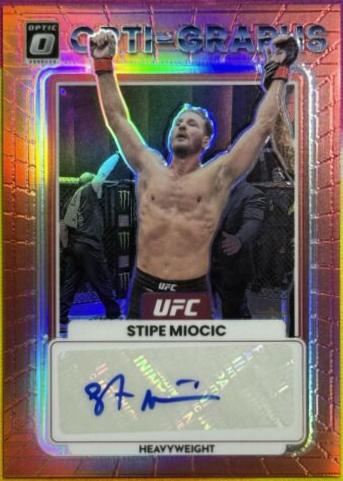 Stipe Miocic 2023 Panini Donruss Optic UFC Opti-Graphs #39 Red Autograph