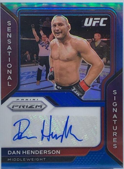 Dan Henderson 2021 Panini Prizm UFC Sensational Signatures #19 Blue