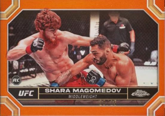 Shara Magomedov 2024 Topps Chrome UFC Base #141 Orange Refractor