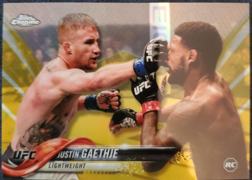 Justin Gaethje 2018 Topps Chrome UFC Base #71 Gold
