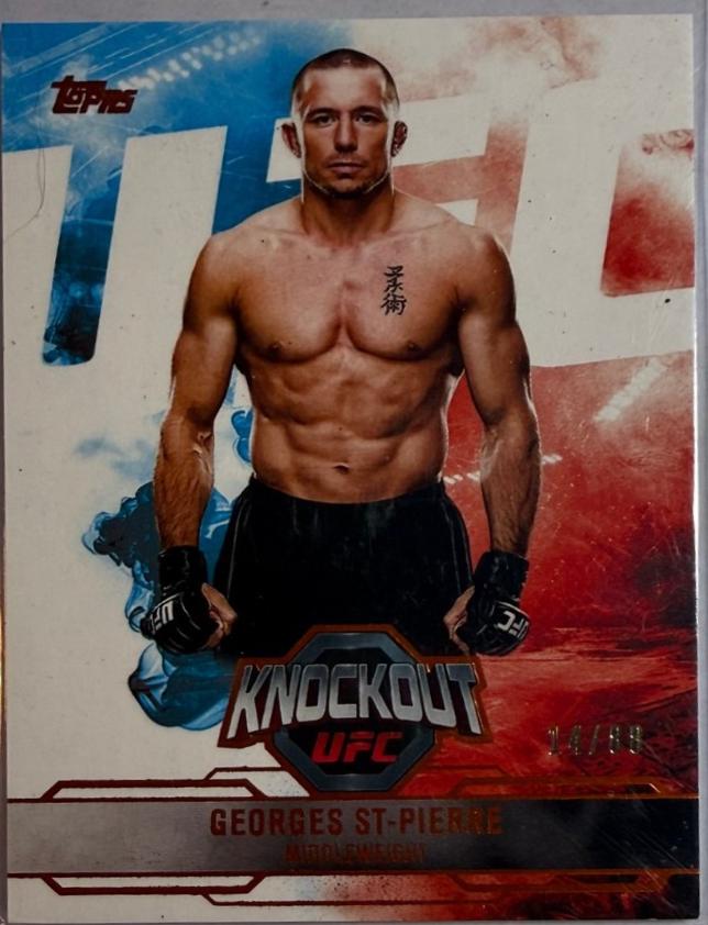 Georges St-Pierre 2025 Topps Knockout UFC Base #38 Orange